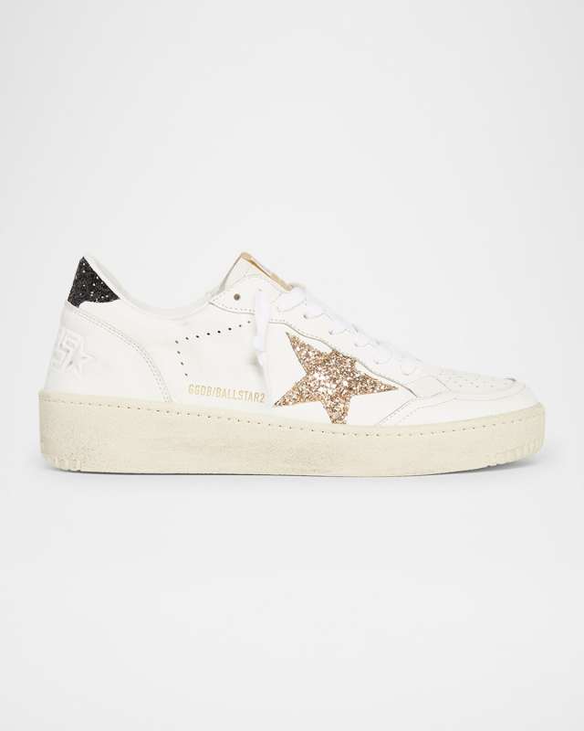 Ballstar Leather Glitter Low-Top Sneakers